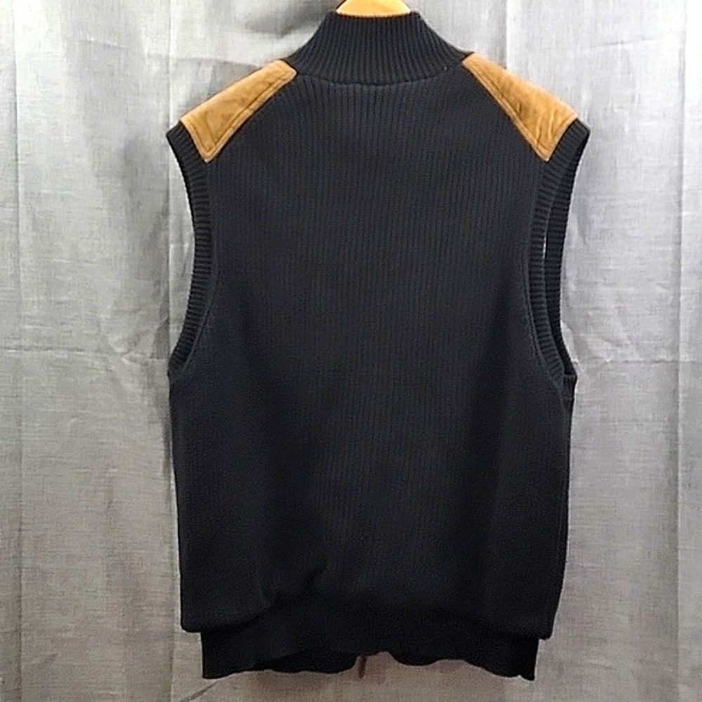 Orvis Mechanic's Foul-weather Vest Ribbed Knit Zip-Up Black SZ M - Picture 7 of 8